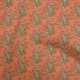 thumbnail image 1 of oneOone Polyester Spandex Orange Fabric Asian Paisley Sewing Craft Projects Fabric Prints By Yard 56 Inch Wide, 1 of 4