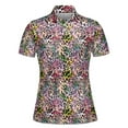 thumbnail image 2 of Colorful Cheetah Leopard Pattern Women's Polo Shirt S-5XL, 2 of 7