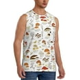 thumbnail image 2 of Bixox Men's Mushrooms And Butterflies Printed Shirt Sleeveless Fitness Tank Top-3X-Large, 2 of 7