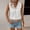 White, variant on Ynynloco Womens 100%Cotton Tank Tops Dressy Casual Summer Lace Sleeveless V Neck Tee Shirts Pleated Front Buttons Blouses for Summer Beach Daily