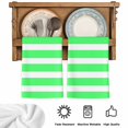 thumbnail image 5 of Green Striped Kitchen Towels Set of 2, Modern Simple Monochrome Geometric White Absorbent Dish Towels for Kitchen, Microfiber Hand Towel, Quick Drying Tea Towel for Cleaning Decorative Dishcloths, 5 of 7
