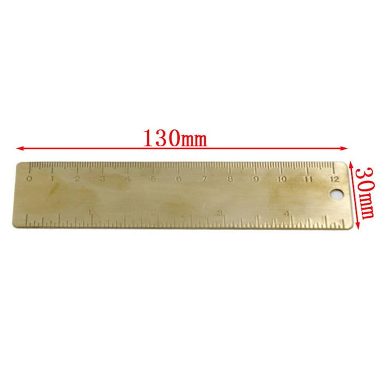 5.12 POCKET RULE Ruler Scale Millimeter Inches For Small Items Jewelry 80mm Single Scale