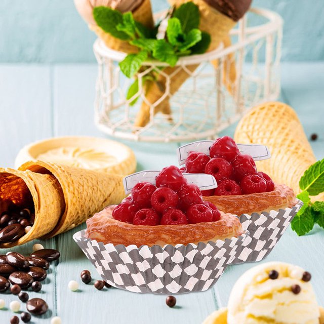 IDEANATEGRATE 300Ud De Para Muffins Con Patrón Y Soporte Estable