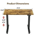 thumbnail image 6 of Homall 47" Standing Desk Adjustable Height Stand Up Desk Height Adjustable Office Desk with High Memory Function,Brown, 6 of 7