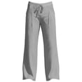 thumbnail image 4 of Men's Baggy Cotton Linen Pants Pleated Wide Barrel Leg Trousers Drawstring Summer Beach Casual Pants Size 2XL Gray, 4 of 5