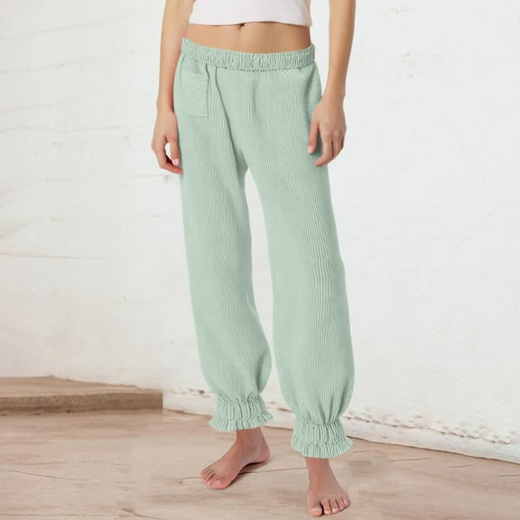 Womens Pajama Pants Elastic Waist Lightweight Striped Loose Fit Cropped Pants with Pockets Womens Pants Casual Work Tall Womens Pants Women Jogging Pants Business Casual Pants for Women plus