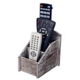 thumbnail image 2 of MyGift 3 Slot Rustic Wood Remote Control Storage Caddy, Torched Brown, 2 of 5