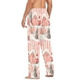 thumbnail image 3 of FORMRS Mens Pajama Pants with Pockets Sleepwear Lounge Bottoms Sizes S-2XL, Light Pink Gingerbread Houses, 3 of 7