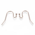 thumbnail image 2 of E889 - 50 pcs 304 Stainless Steel Rose Gold Plated Earring Wire Hooks with Ball - 21mm x 11mm, 2 of 3