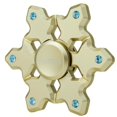 thumbnail image 6 of matashi 24k gold plated highly polished snowflake ornament made with genuine crystals (spinning ornament, gold) gift for new years, 6 of 6