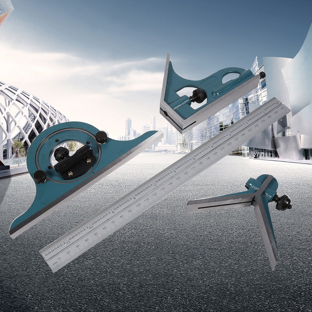 Stainless Steel Universal Bevel Set - 180 Degree Angle Finder With Combination Square & Protractor