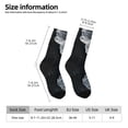 thumbnail image 2 of Bingfone Compression Socks for Women and Men Long Socks for Running Athletic Cycling Nurse- Pink White Ocean Waves, 2 of 6