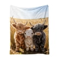 thumbnail image 2 of CaiYueKe Soft Flannel Blanket with Highland Cattle Print, Cozy Throw Blanket for Couch Bed, Warm Plush Fleece Blanket, Lightweight Decorative Blanket for Adults, Home Decor Gift, 2 of 6