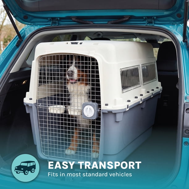 SportPet Designs Airline Approved Plastic Dog Kennel with Wheels