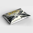 thumbnail image 2 of Ambesonne Lake Pillow Sham, Mandala and Mountain Panorama, 36" X 20", Yellow and Grey, 2 of 2