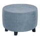 thumbnail image 1 of Toystoory Funda otomana redonda elástica para protección y decoración, cubierta otomana redonda fácil de instalar Decoración del hogar gris, 1 of 6