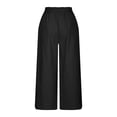 thumbnail image 3 of Pants for Women Hiking Women Fancy Pants Suits for Trouser Fashion Midsize Fashion Trousers Cute Jean Crinkle Beaded High Waist Casual Dress Black 2XL, 3 of 7