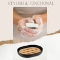 thumbnail image 4 of Evideco French Home Goods Padang Black PS and Bamboo Soap Dishes, 4 of 9