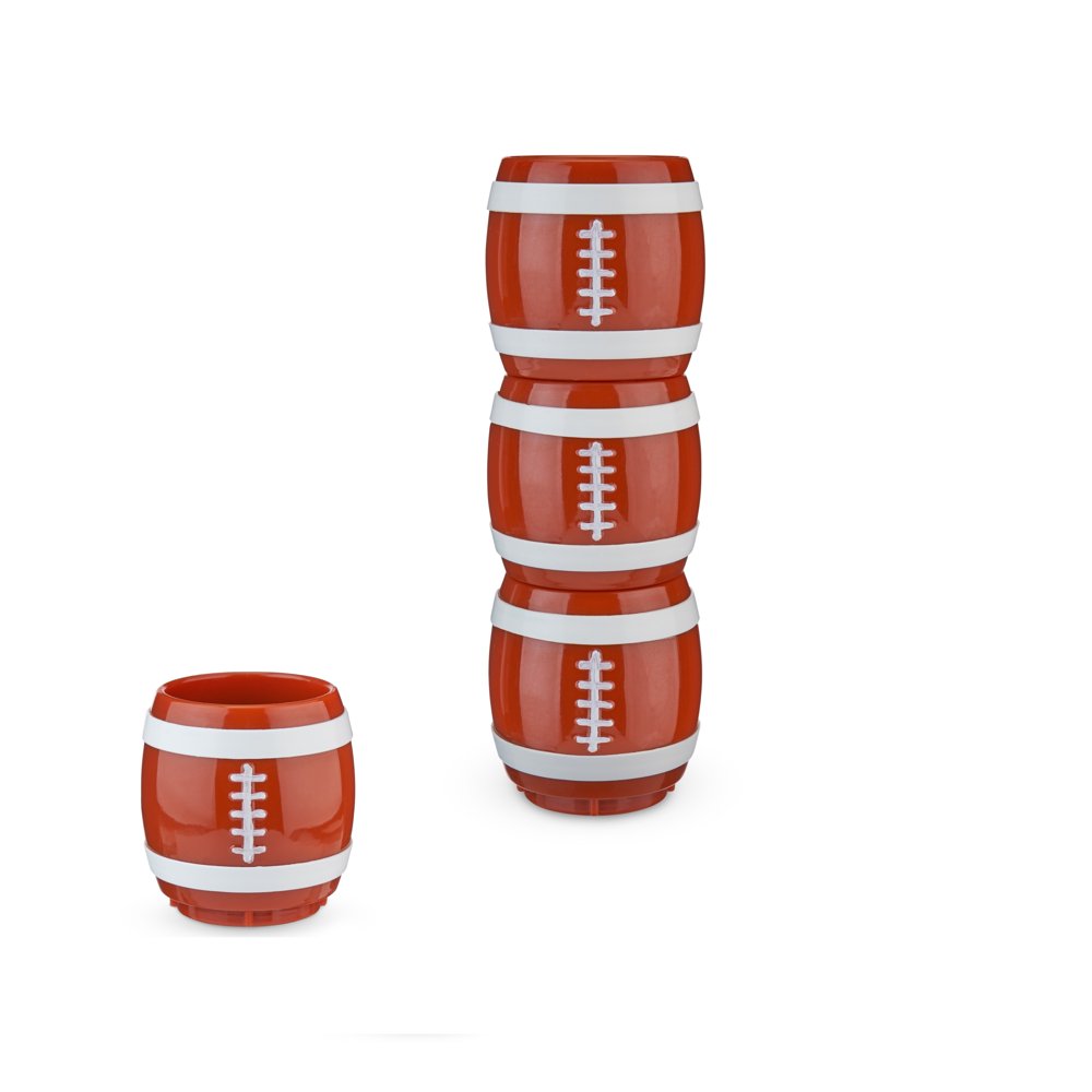 Fourth Down™ Football Shot Glasses, Set of 4 by TrueZoo