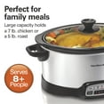 thumbnail image 4 of Hamilton Beach 7 Qt Programmable Slow Cooker, Stoneware Crock with Removable Pot, Stainless Steel, 4 of 8