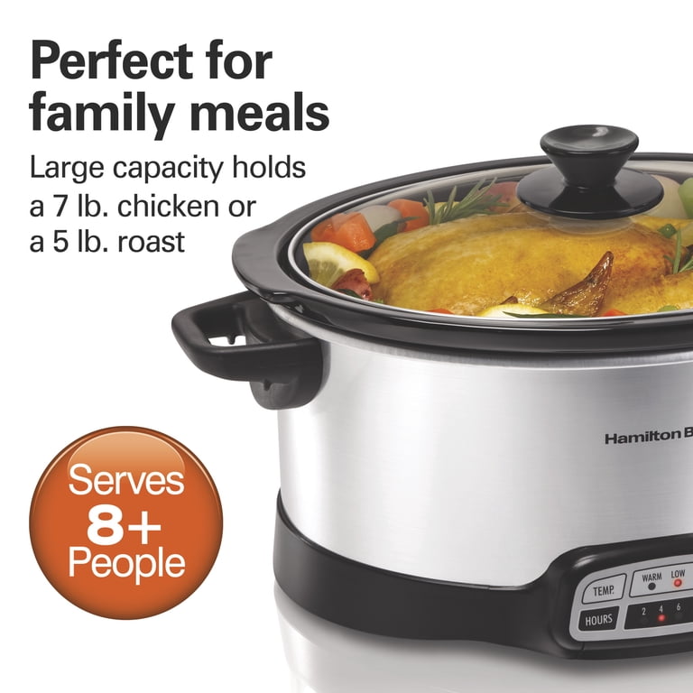 Hamilton Beach, Slow Cooker, 7 Qt, Programmable with Removable Pot