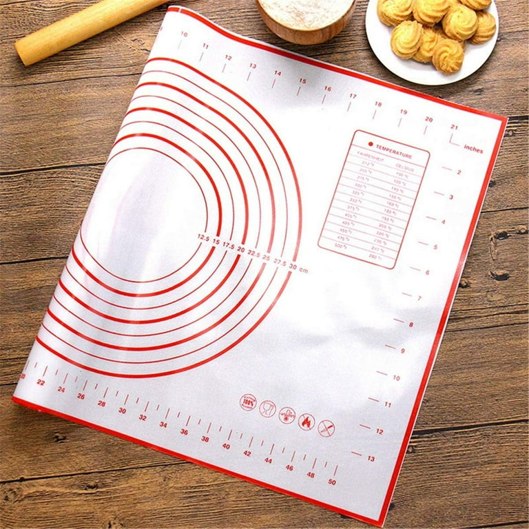 Silicone Pastry Mat Extra Large, 32 x 24 Non-stick Baking Mat with  Measurement Kneading Board for Dough Rolling, Non-slip Counter Mat, Oven  Liner