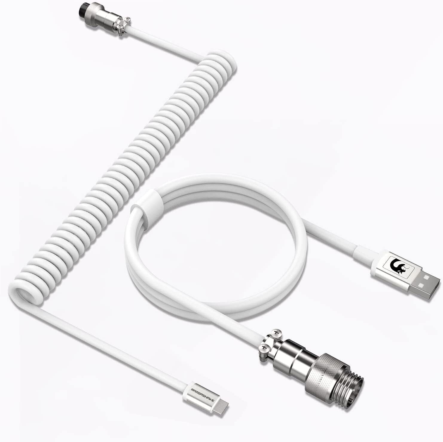 Mamba Snake Custom Coiled Keyboard Cable,DoubleSleeved Cable for