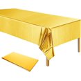 thumbnail image 1 of Nappe en Plastique Doré - Décoration de Table en Feuille d'Or Métallique, 1 of 5