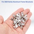 thumbnail image 4 of M4 Demi-Rond Rouleau en Ressort Écrous T Série 2020 Acier au Carbone Fente T Ressort Écrous Argent, 50 Pcs, 4 of 7
