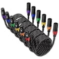 thumbnail image 1 of 6 Pack XLR Cables, XLR Male to Female Microphone Cable, 3-Pin Balanced XLR Speaker Cable for Mic Mi, 1 of 5