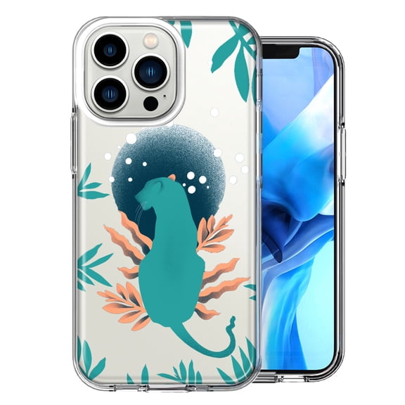 MUNDAZE For Apple iPhone 13 Pro Moon Jaguar Design Double Layer Phone Case Cover