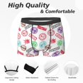 thumbnail image 2 of Men's Boxer Briefs, hilarious Postmark Pattern Soft Comfy Mens Underwear Boxer Briefs Breathable With Widen Waist, 2 of 7