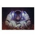 thumbnail image 1 of Space Cat Cutting Board, Astronaut Cat in Suit Outer Space Nebula Galaxy Cosmos Image, Decorative Tempered Glass Cutting and Serving Board, Small Size, Dark Blue Purple, by Ambesonne, 1 of 1