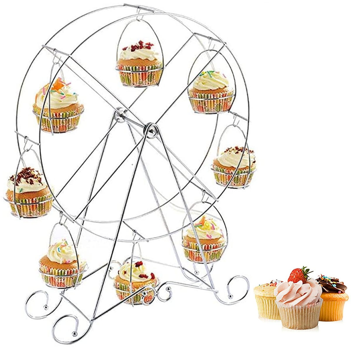 Seenda Rotatable Ferris Wheel Cupcakes Stands, Rotatable Pastry