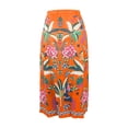 thumbnail image 5 of Wxolcjlv Womens Tropical Floral Print High Waist Midi Skirt Straight Cut Long Skirts, 5 of 5