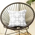thumbnail image 1 of HomeRoots 399384 Gray & White Grid Geometric Throw Pillow, Multi Color, 1 of 1