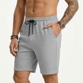 thumbnail image 4 of EOYWHK Men Shorts Athletic with Pockets Elastic Waist Athletic Shorts for Men Soft Lightweight Breathable for Basketball Running Gym Active Gray, Size S, 4 of 9
