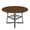 Walnut Style2, variant on UHOMEPRO Round Dining Table, 47" Circle Kitchen Table for 4-6, Farmhouse Dining Room Table with Sturdy Wood Rectangle Base, Modern Dining Table for Dining Room Living Room, Natural(Only Table)