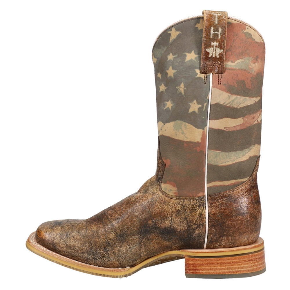 Tin Haul Mens Land Of The Free Square Toe Boots Mid Calf  display picture 1