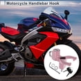 thumbnail image 2 of Gancho colgante para motocicleta Doble horquilla soporte para casco de motocicleta, bolsa de equipaje para scooters bicicletas metal rosa claro 1 juego tornillo llave hexagonal llave, 2 of 7
