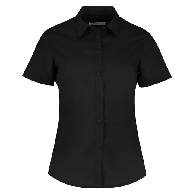 Kustom Kit Womens Poplin Tailored Short-Sleeved Shirt