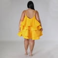 thumbnail image 5 of AURA Women Sleeveless Square Neck Ruffle Strap Dress Sexy Princess Midi Dress Summer Vacation Dress, 5 of 6