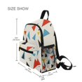 thumbnail image 3 of FORMRS School Backpack with Front Zippered Pocket 12" Student Travel Daypack, Beige Triangles, 3 of 6