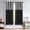Black, variant on Alishomtll Linen Button Farmhouse Valance Curtain,Black and White Buffalo Plaid Checked Pattern,Country Style 52"x 18"