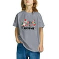 thumbnail image 3 of Odeerbi Kids Boys Girls Christmas T-shirt Christmas Print Casual Short Sleeve Tops Shirt Kids Clothes Gray, 3 of 4