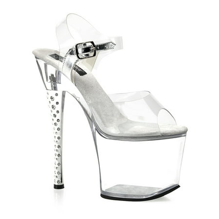 casual rhinestone platform heel sandals