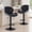 Black-45" high, variant on EDX Bar Stools Set of 2, Modern Adjustable Armless Swivel Counter Stools with PU Leather, Black
