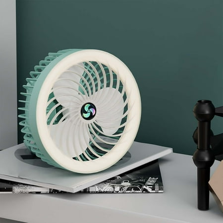 

Apmemiss Small Fans Portable Clearance Camping Fan with LED Light Rechargeable Battery Fan 1200mAh Powered On Fan Tent Fans with Hook 3 Speed Portable USB Desk Fans for Camping Tent and Home