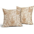 thumbnail image 2 of Burnt Orange Leaf Plant Pillow Covers 16X16 Inch Herbs Botanical Fern Vintage Leaves Floral Decorative Pillow Cases Set of 2 Throw Pillows Farmhouse Home Decor for Sofa Couch Cushion Outdoor, 2 of 6