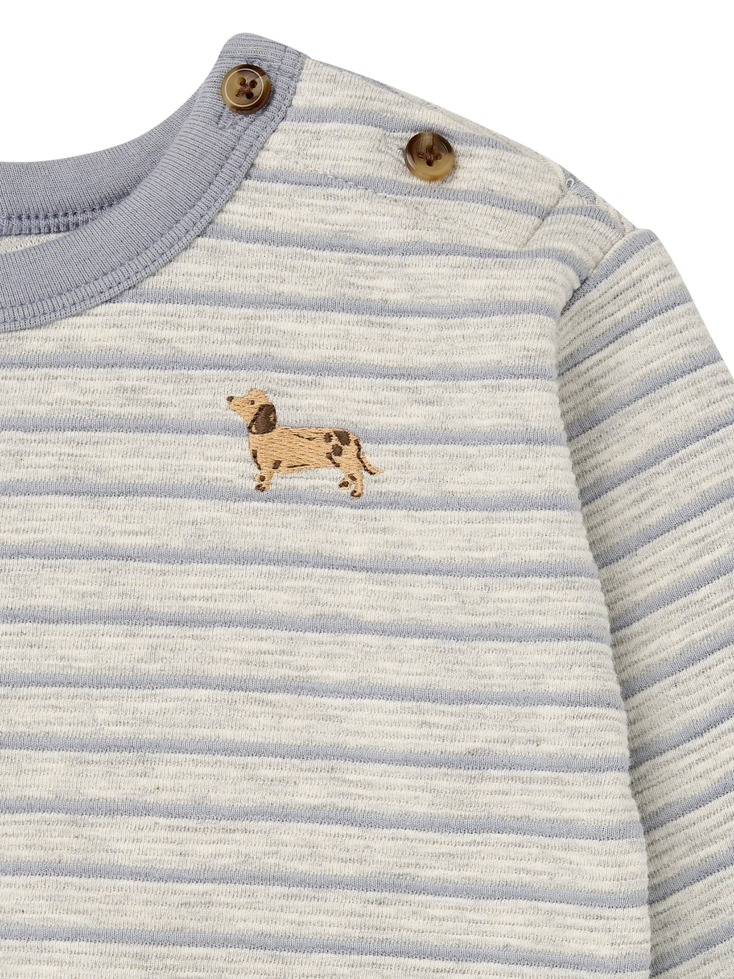 Modern Moments by Gerber Baby Boy Long Sleeve Top and Harem Pant Outfit Set, Sizes 0/3 Months - 24 Months